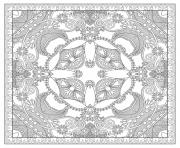 Coloriage coloring mandala difficult 6  dessin